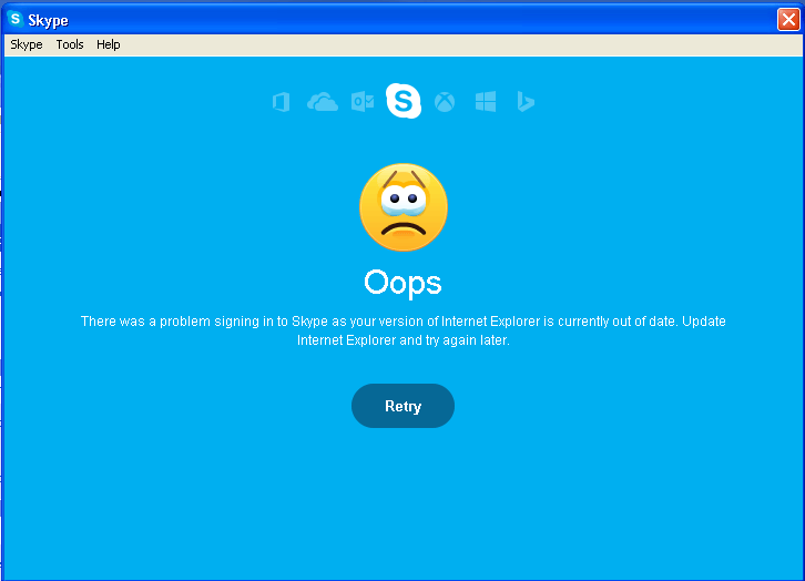 skype sign in problem ipad