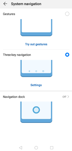 Navigation Bar Huawei