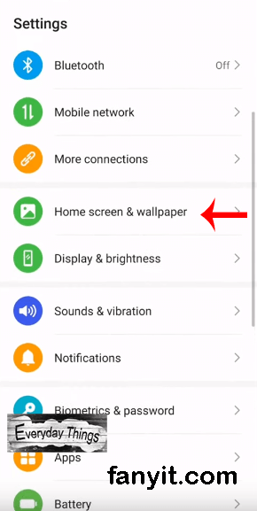 How to unlock Home screen layout Huawei Smartphone setting