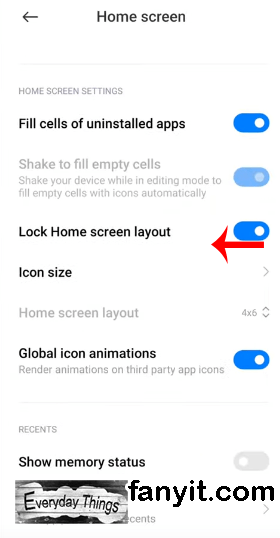 How to unlock Home screen layout Xiaomi Smartphone home screen